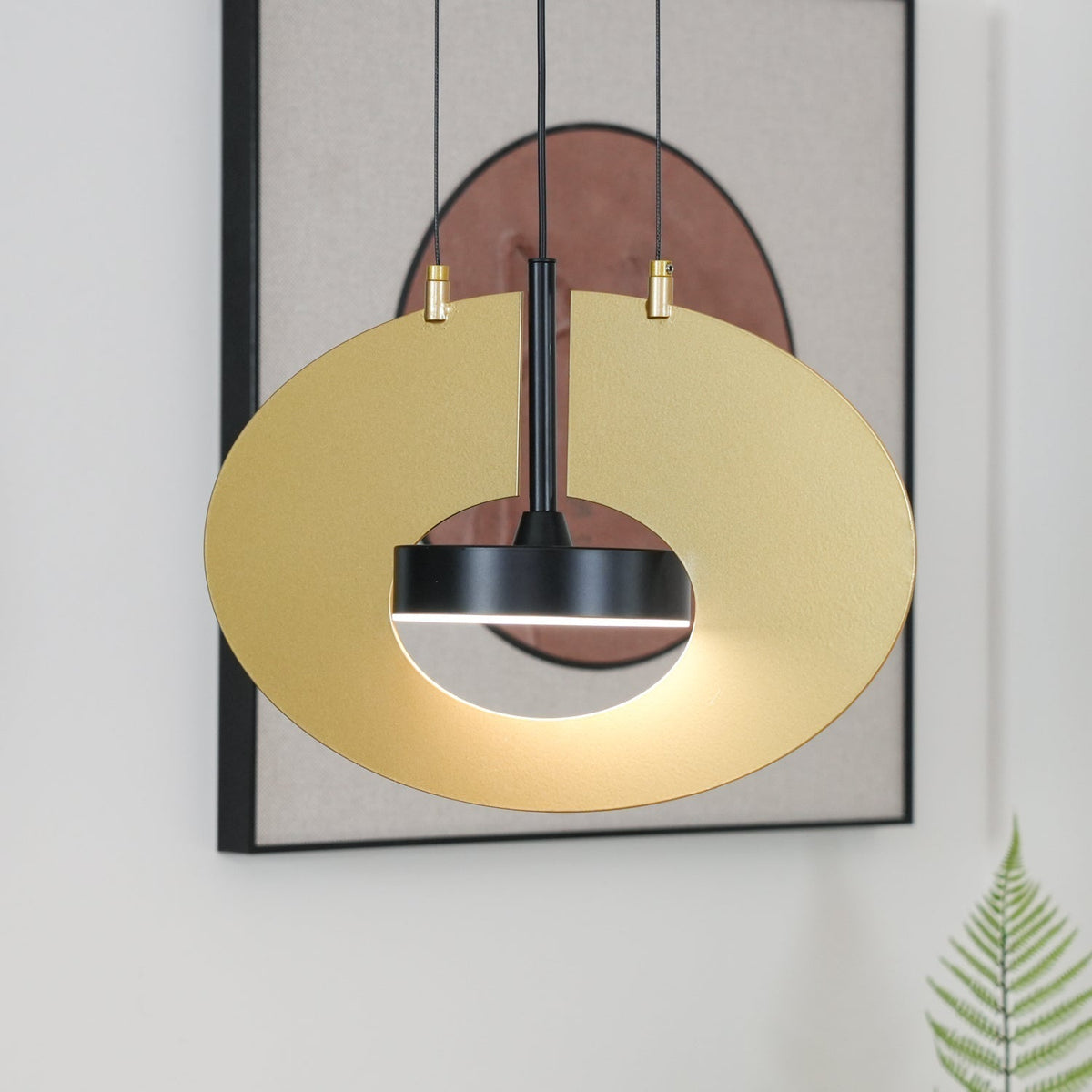 Sirixy lámpara colgante anillo oval geométrico