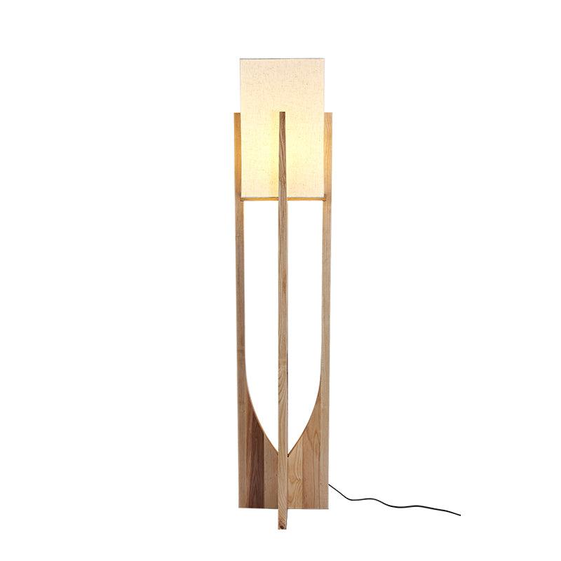 Syleia lámpara de pie de madera moderna