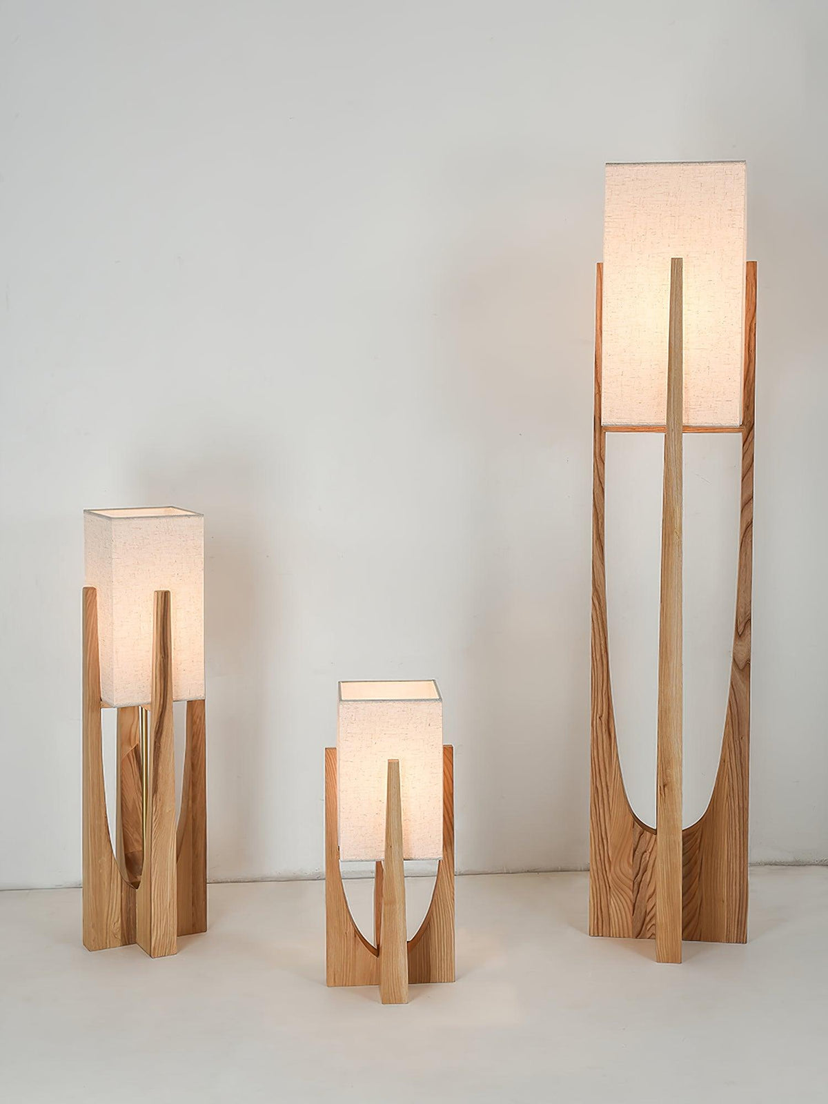 Syleia lámpara de pie de madera moderna