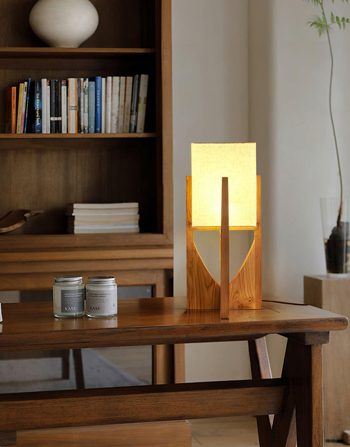 Syleia lámpara de pie de madera moderna