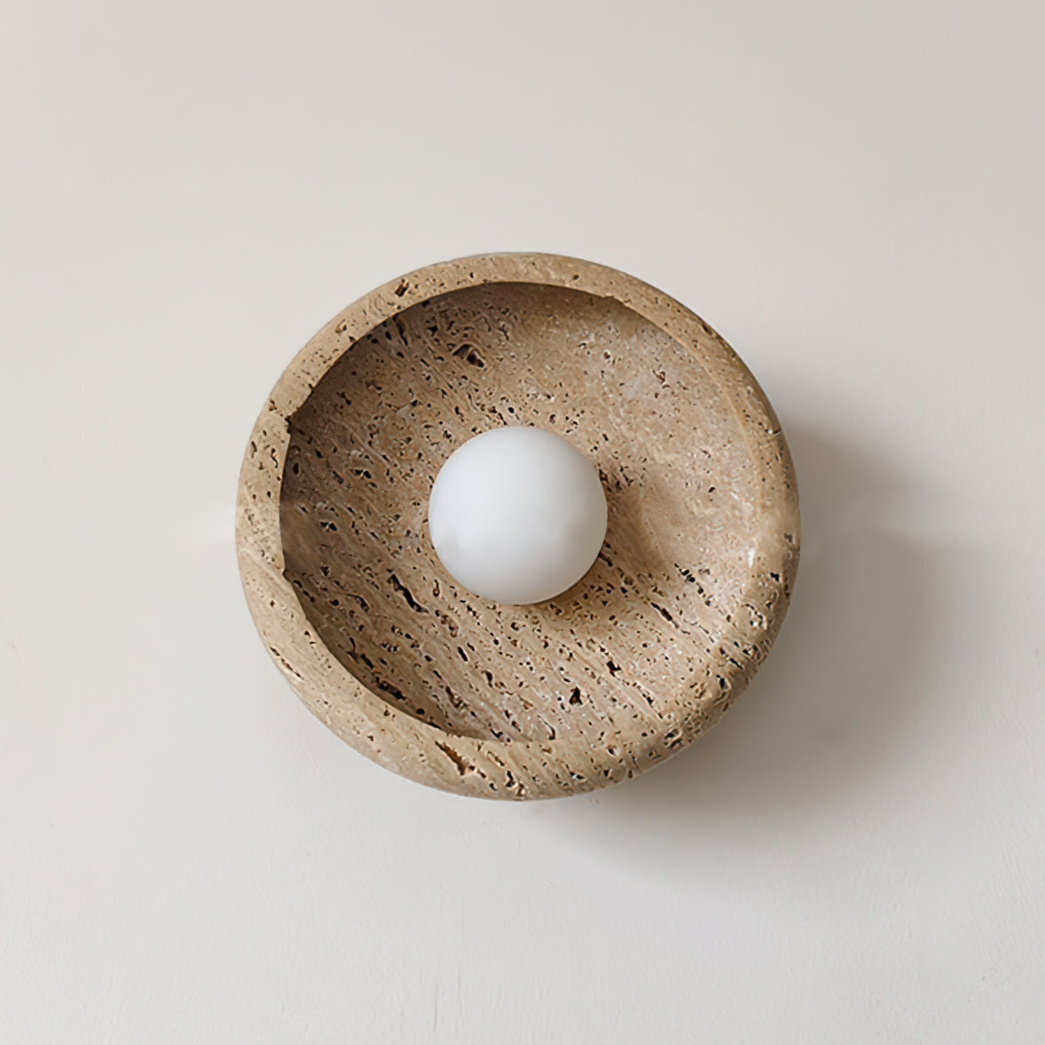 Neptune aplique de pared travertino Forma anillo