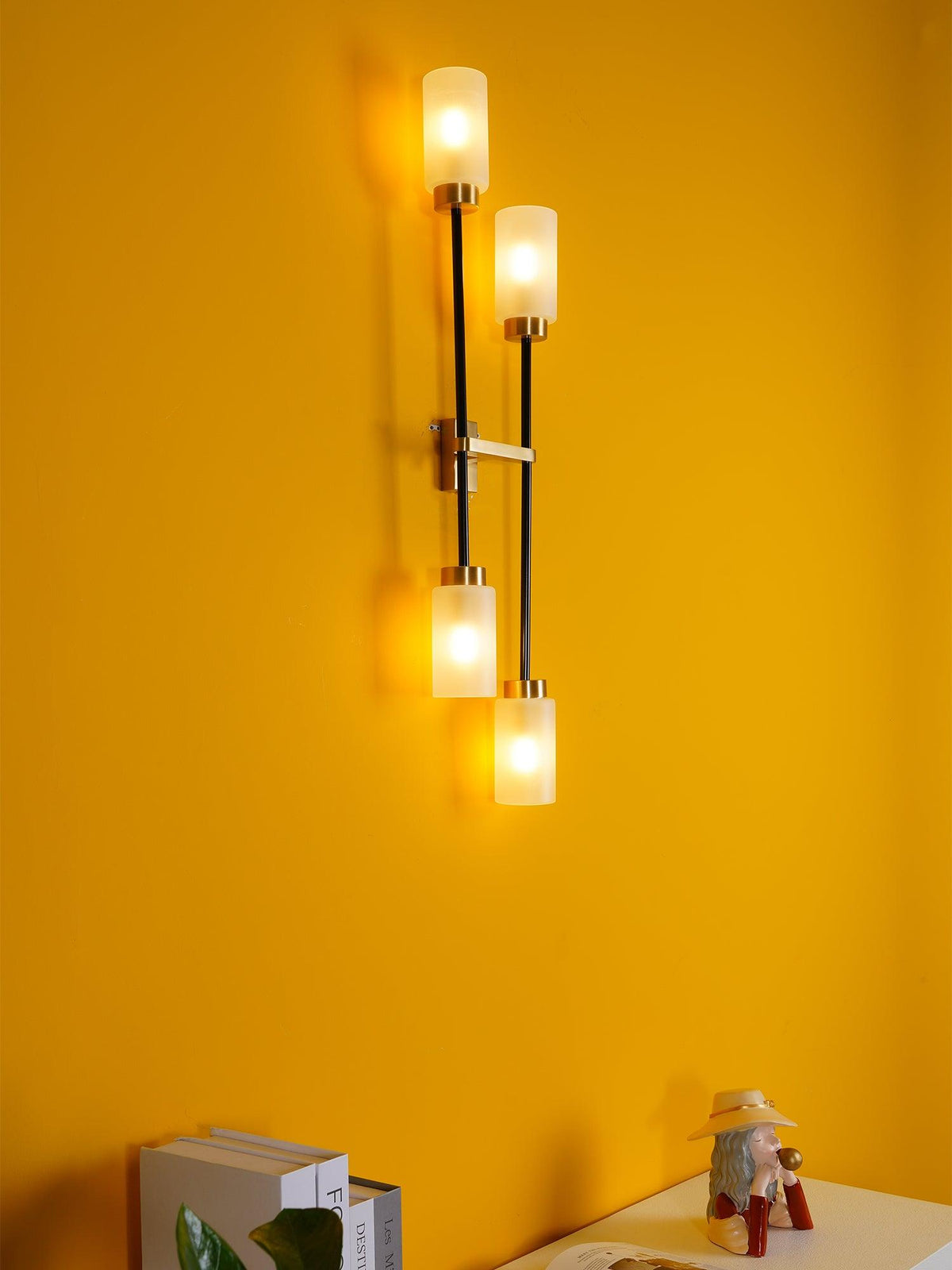Tekas aplique de pared cilindro vidrio lineal