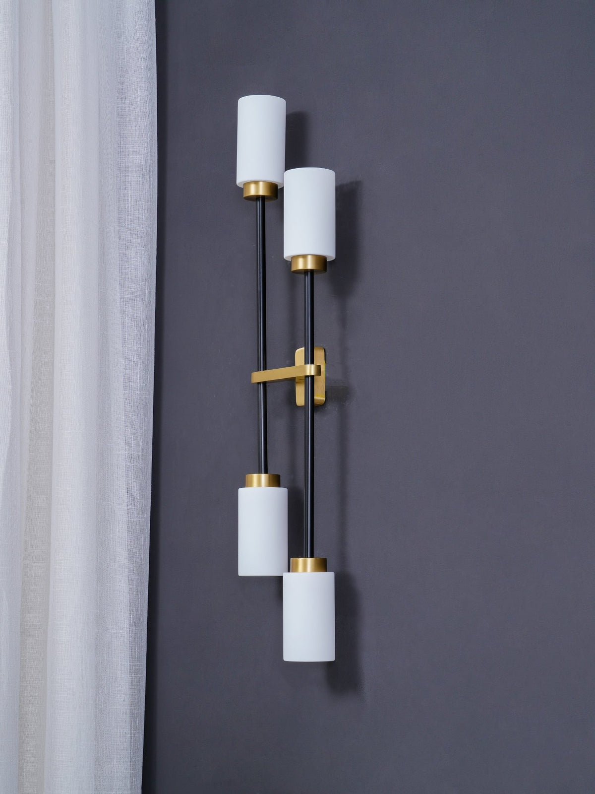 Tekas aplique de pared cilindro vidrio lineal