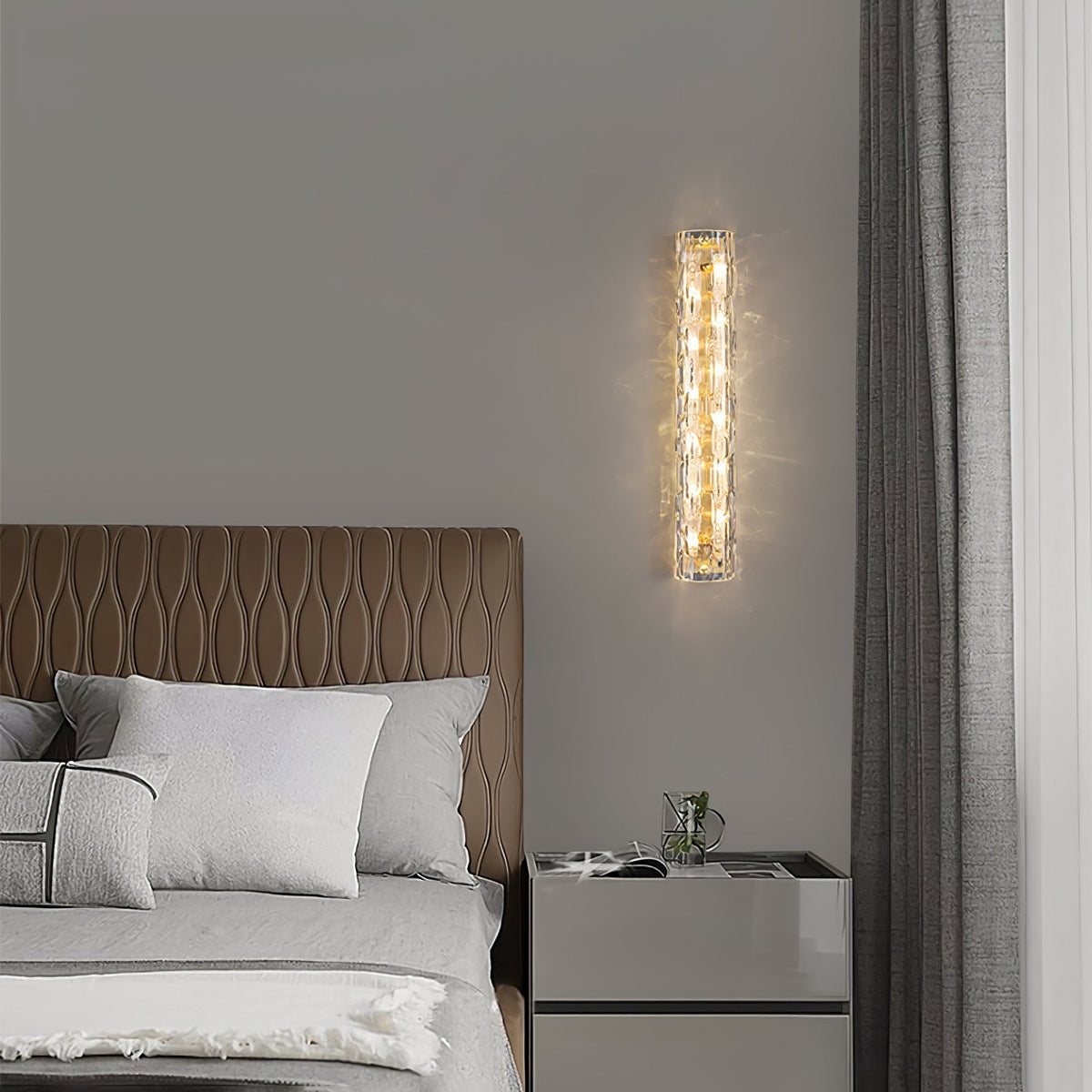 Bexley aplique de pared de vidrio y latón