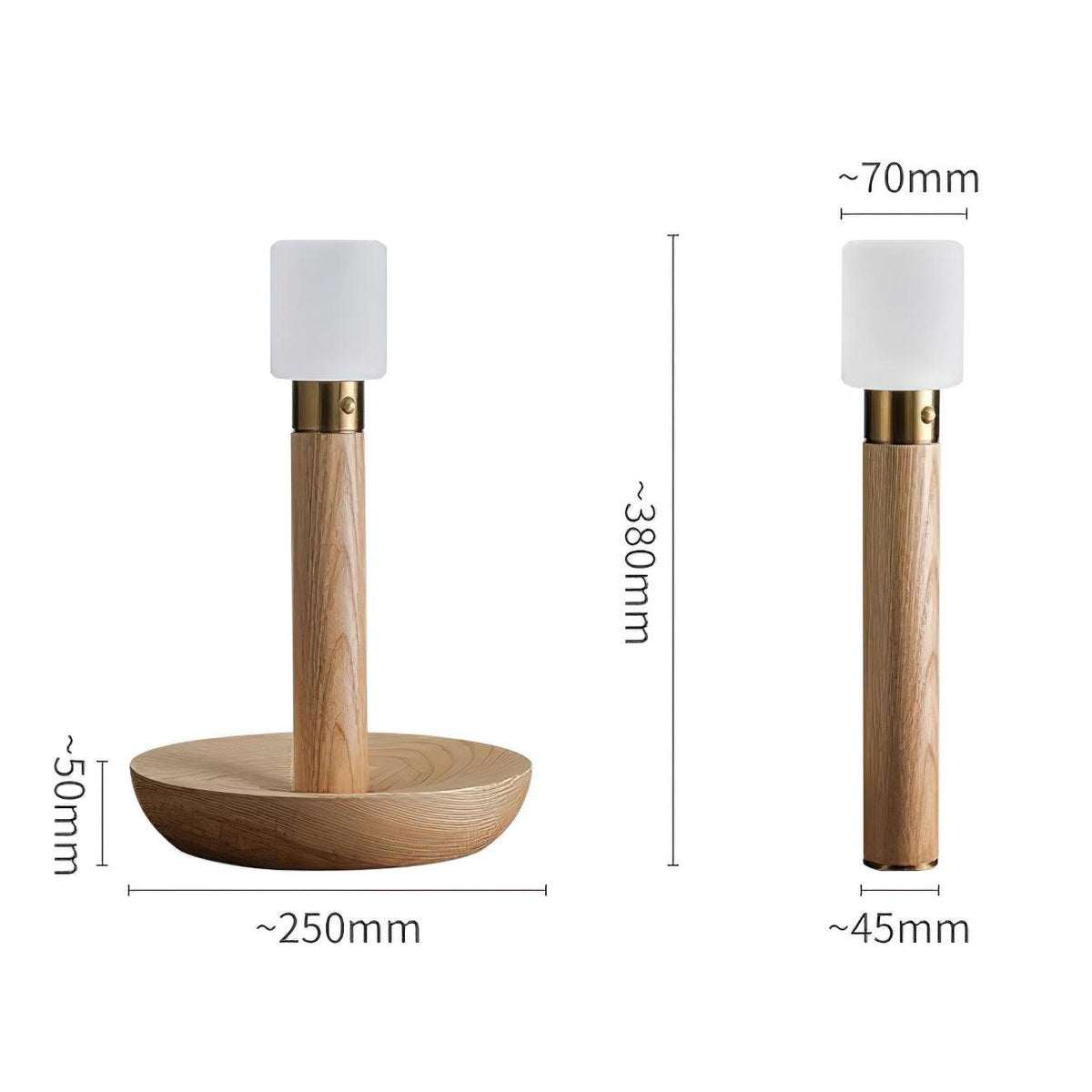 Lumaice lámpara de mesa minimalista de madera