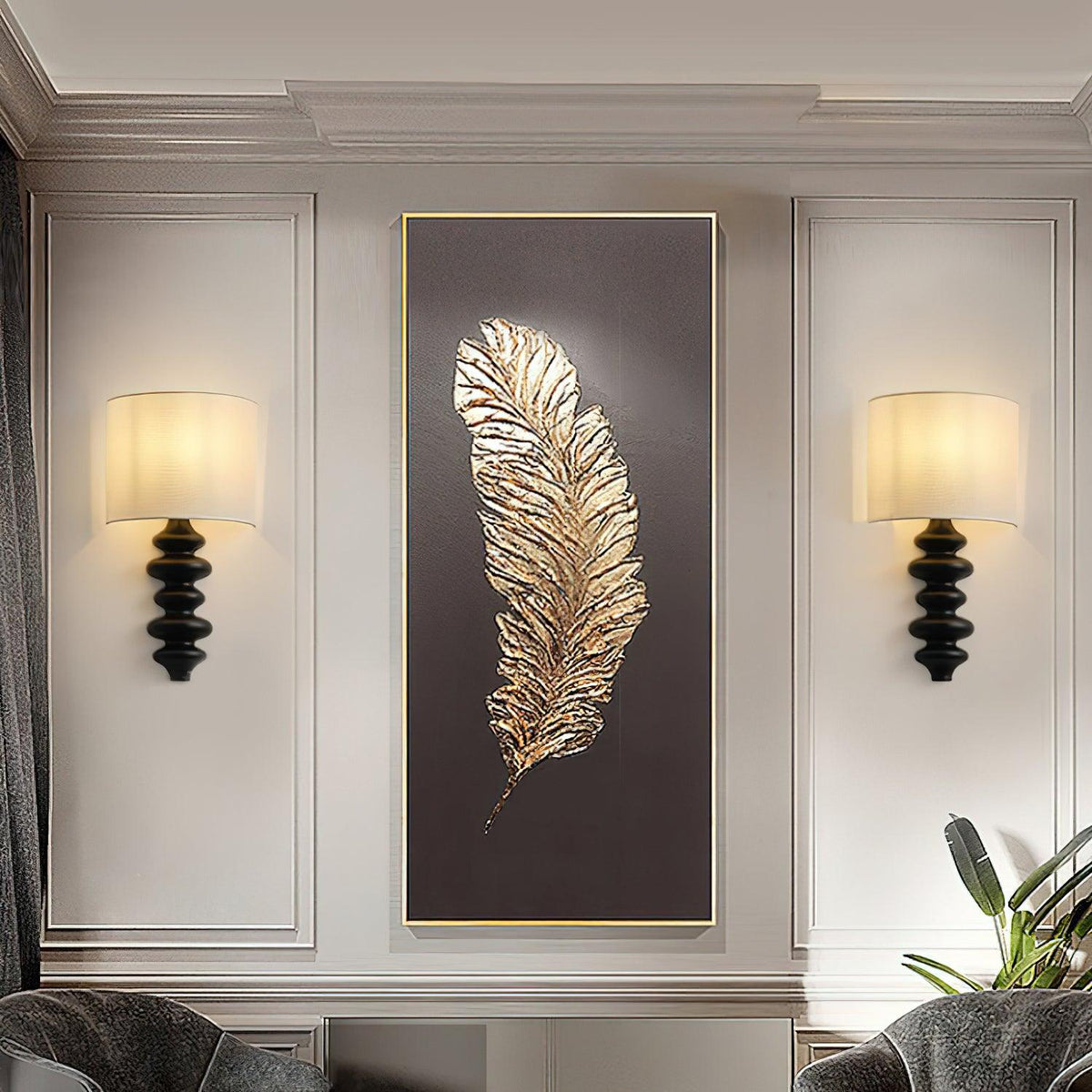 Lineella aplique de pared de tejido nórdico art