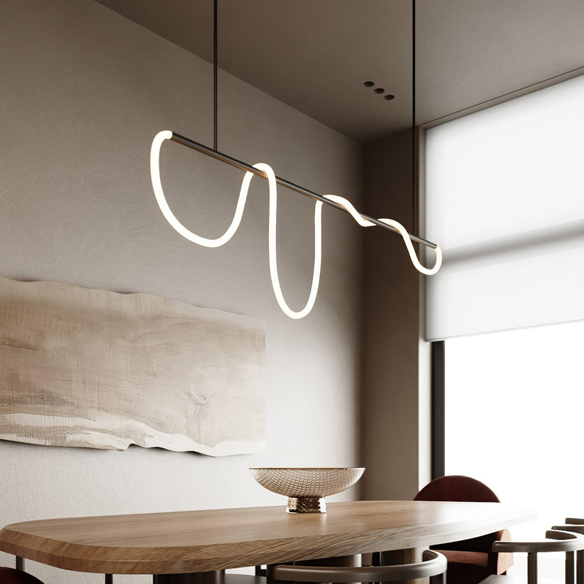 Vocor lámpara de araña Flexible Silicona Curva moderna Elegante