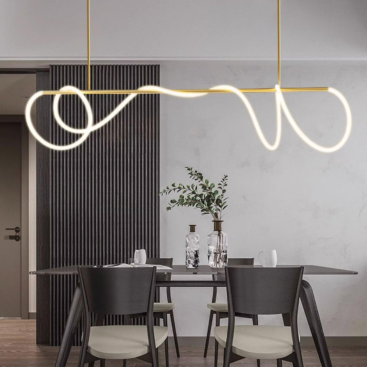 Vocor lámpara de araña Flexible Silicona Curva moderna Elegante