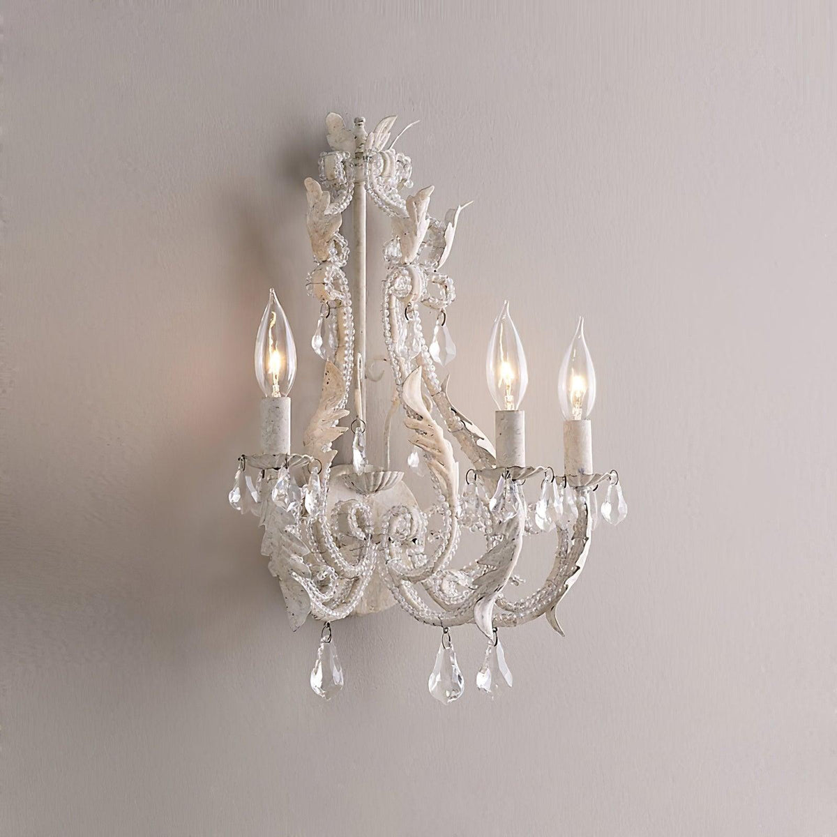 Xeldes aplique de pared tradicional de cristal