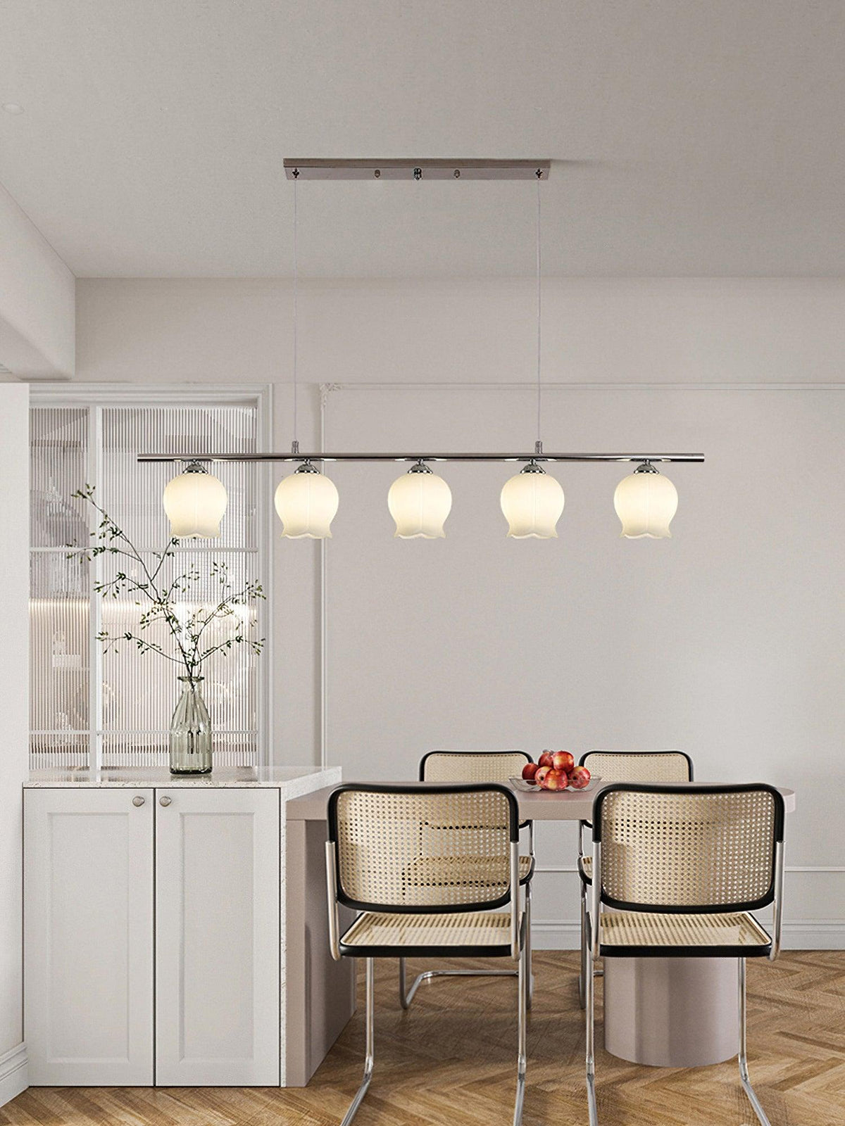 Evenara lámpara colgante moderna minimalista floral de vidrio