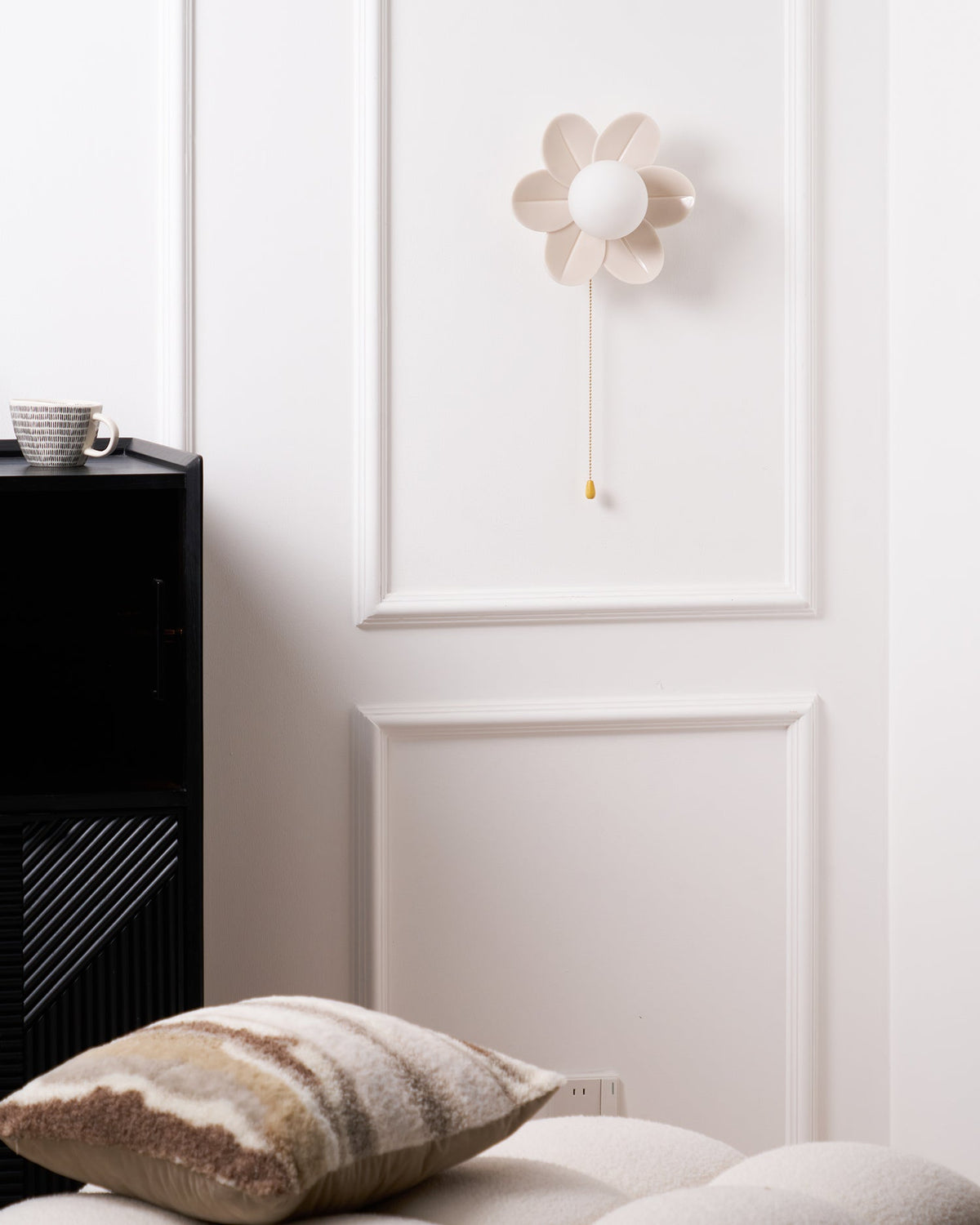 Bov aplique de pared nórdico Art Flowers de resina