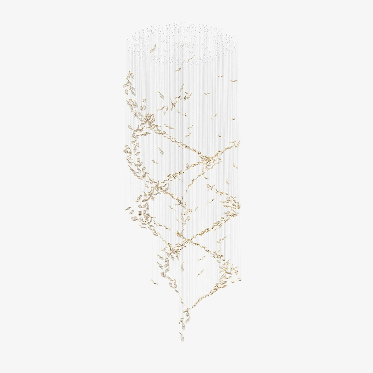 Velelora lámpara de araña Cascading Leaf Luxe