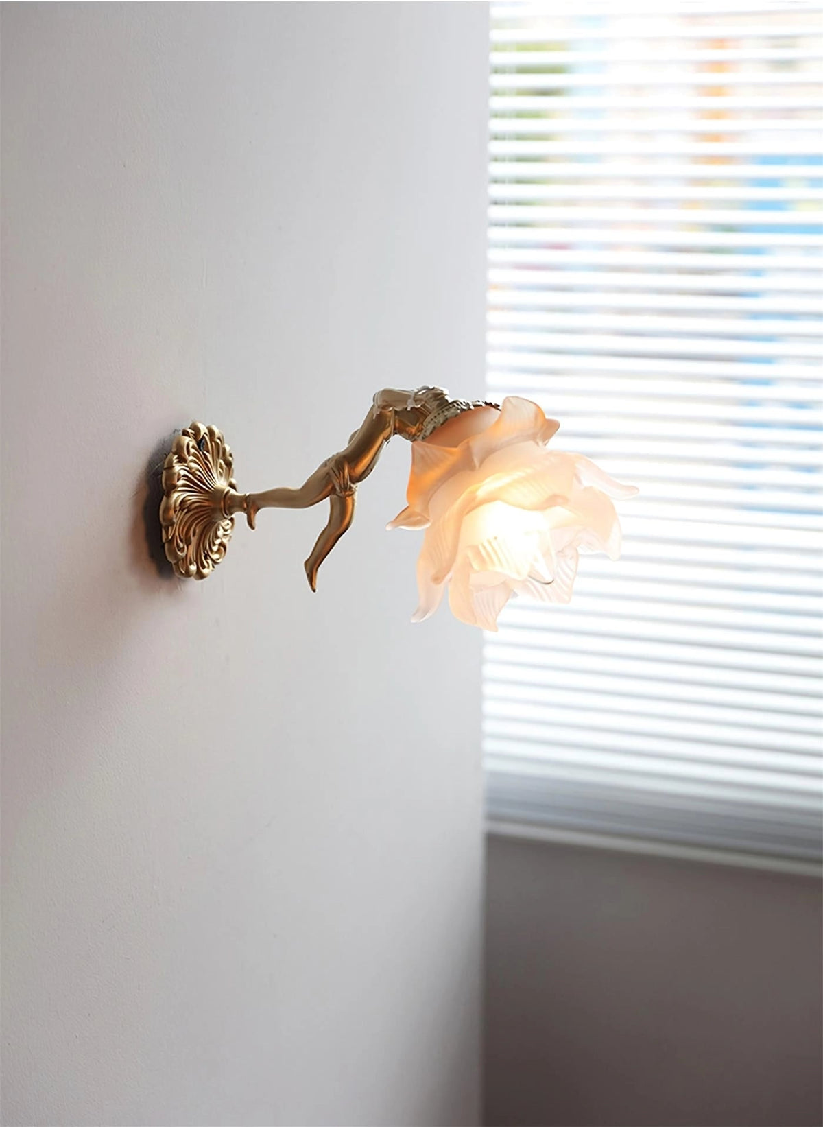 Bex aplique de pared Flying Angel de vidrio