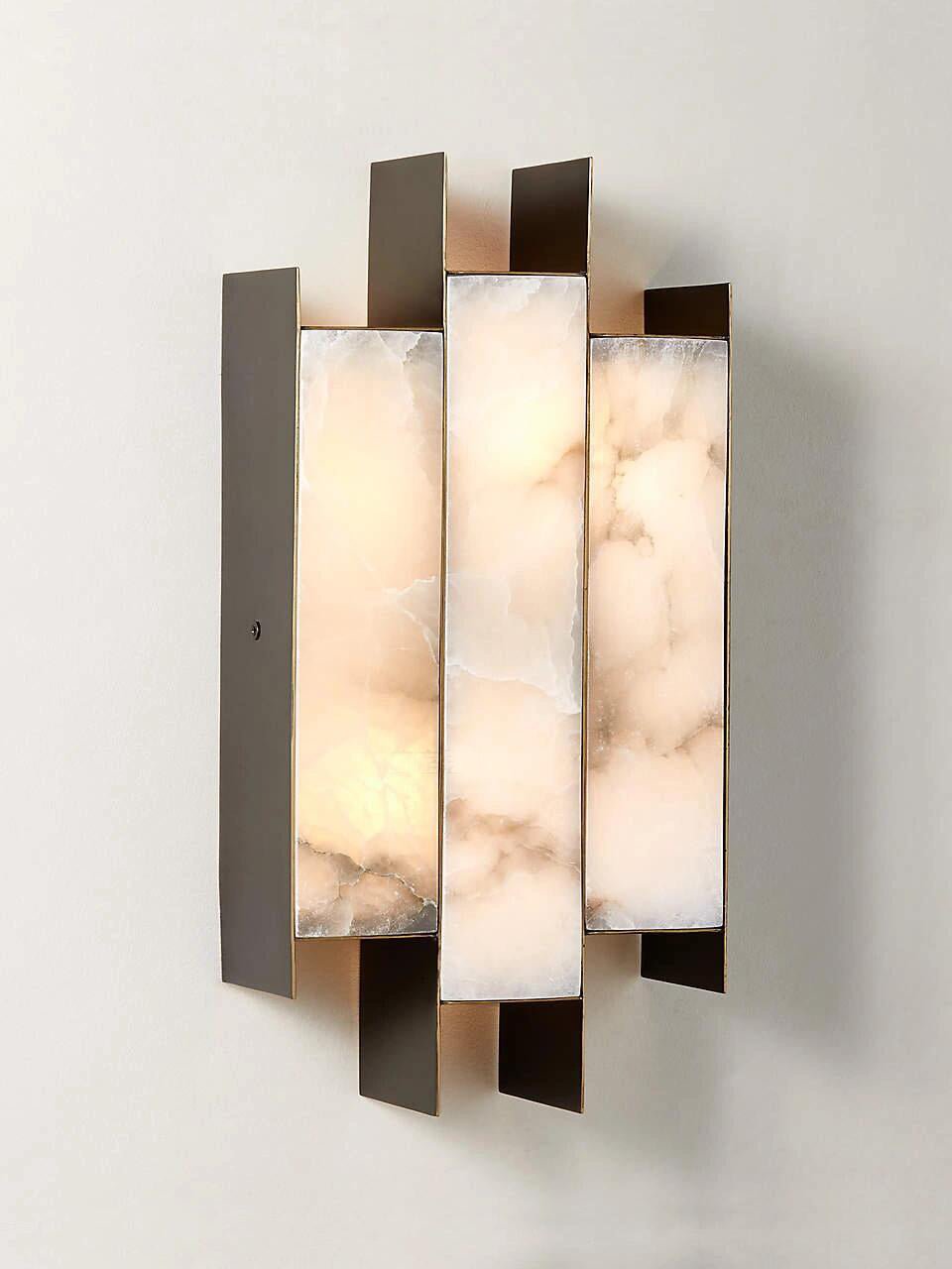 Finto aplique de pared Panel moderno alabastro