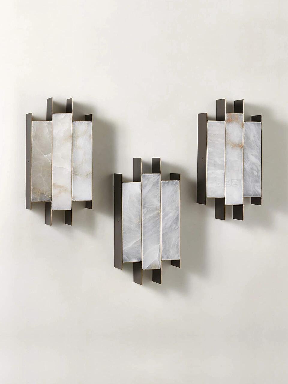 Finto aplique de pared Panel moderno alabastro