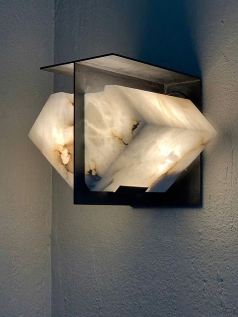 Albanelia aplique de pared Halo en alabastro