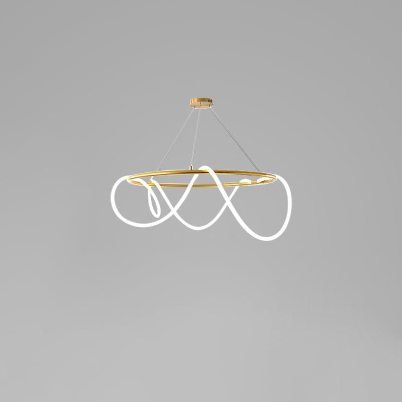 Vocor lámpara de araña Flexible Silicona Curva moderna Elegante