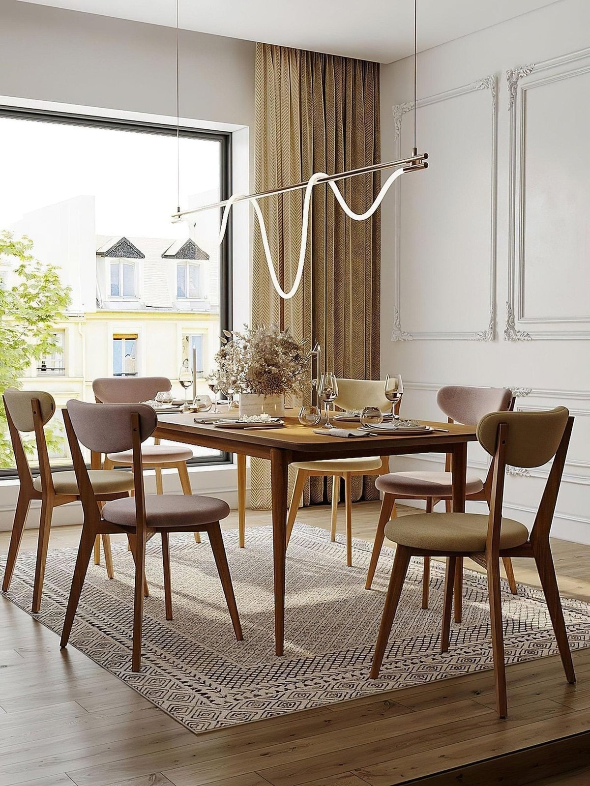 Vocor lámpara de araña Flexible Silicona Curva moderna Elegante