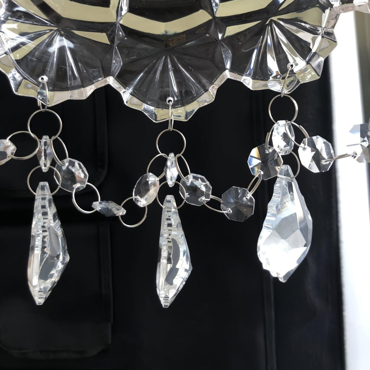 Baleno aplique de pared de lujo con borlas francesas de estilo postmoderno en cristal