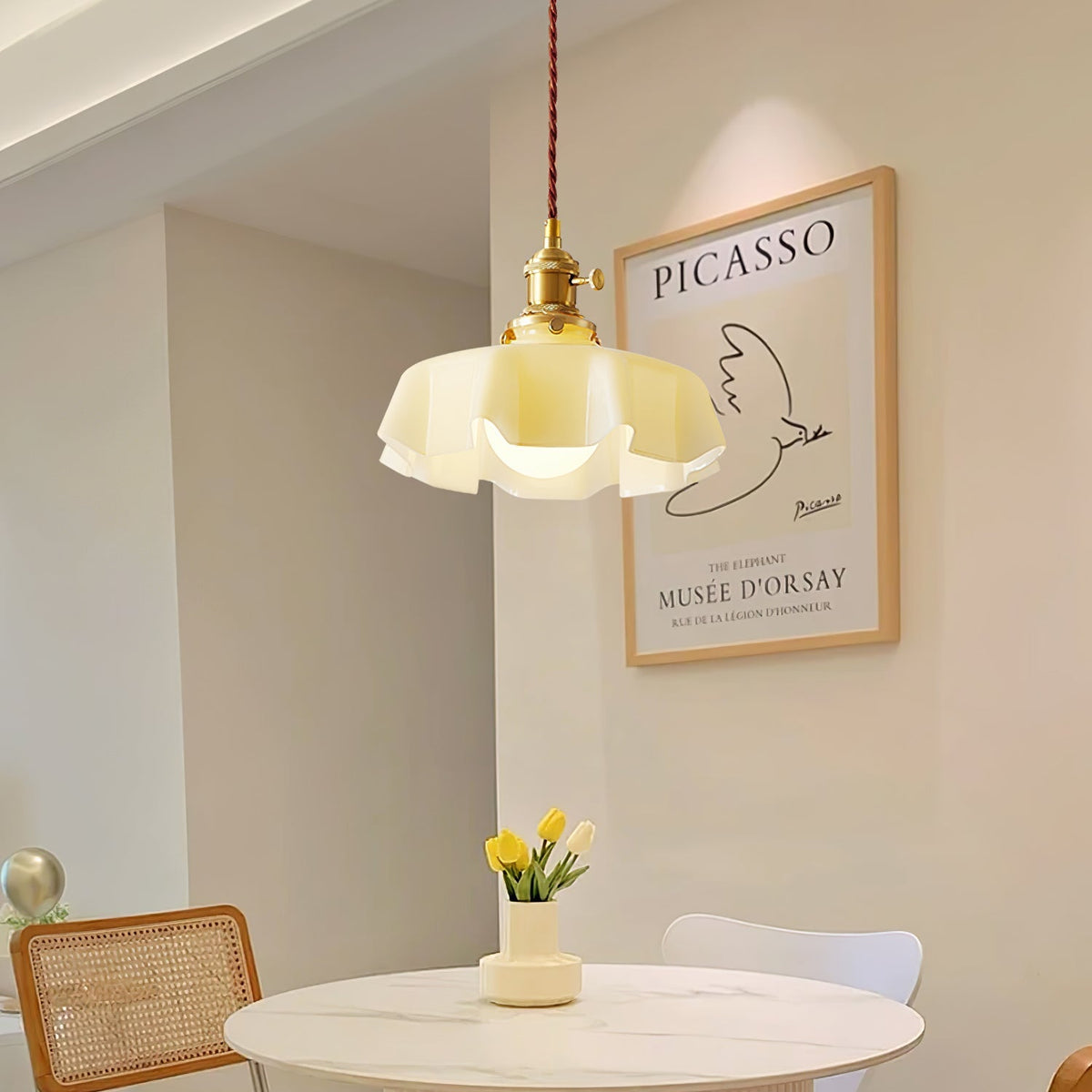 Liorivora lámpara colgante French Flower para comedor