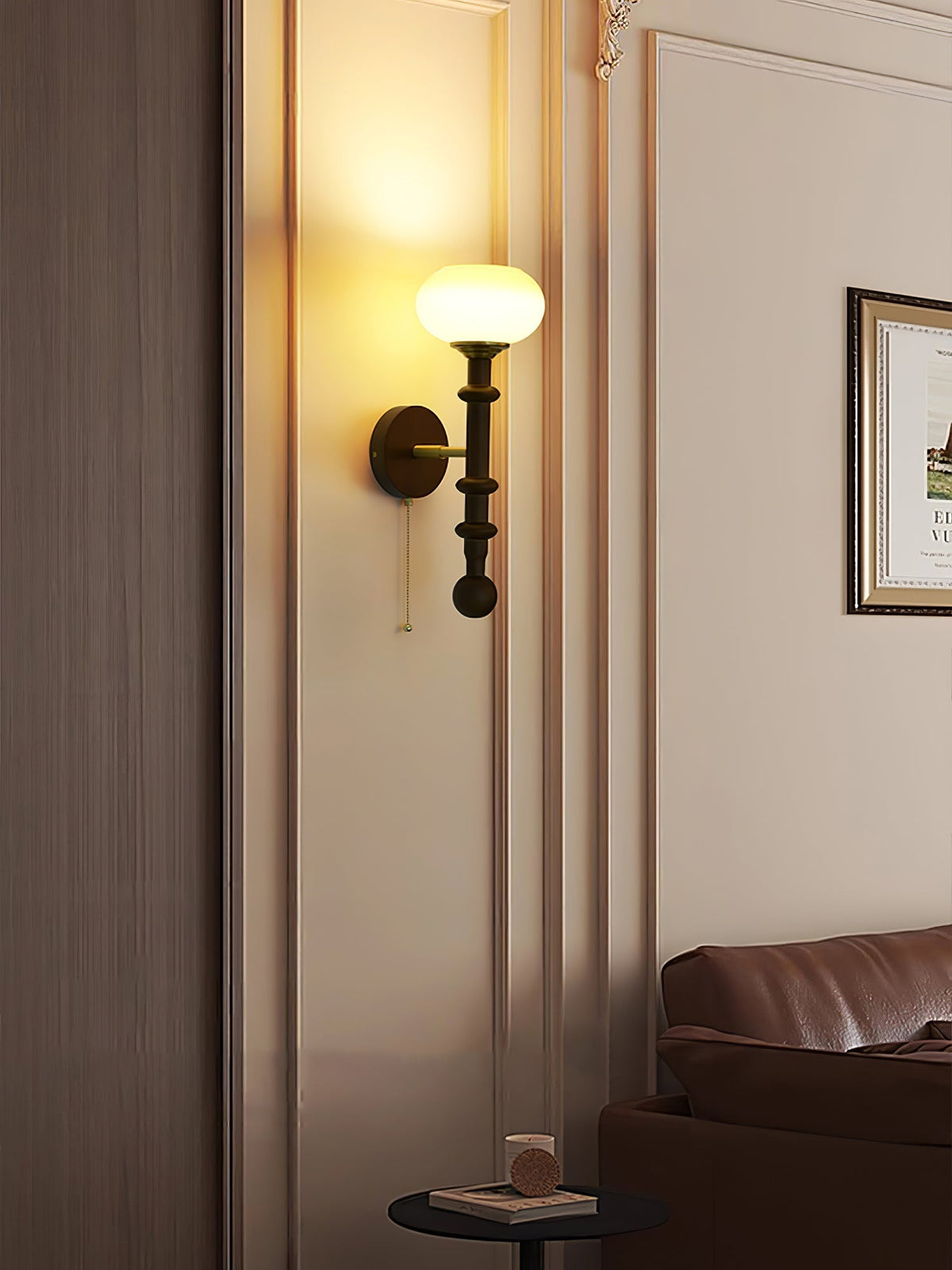 Hilda aplique de pared Roma elegancia de madera