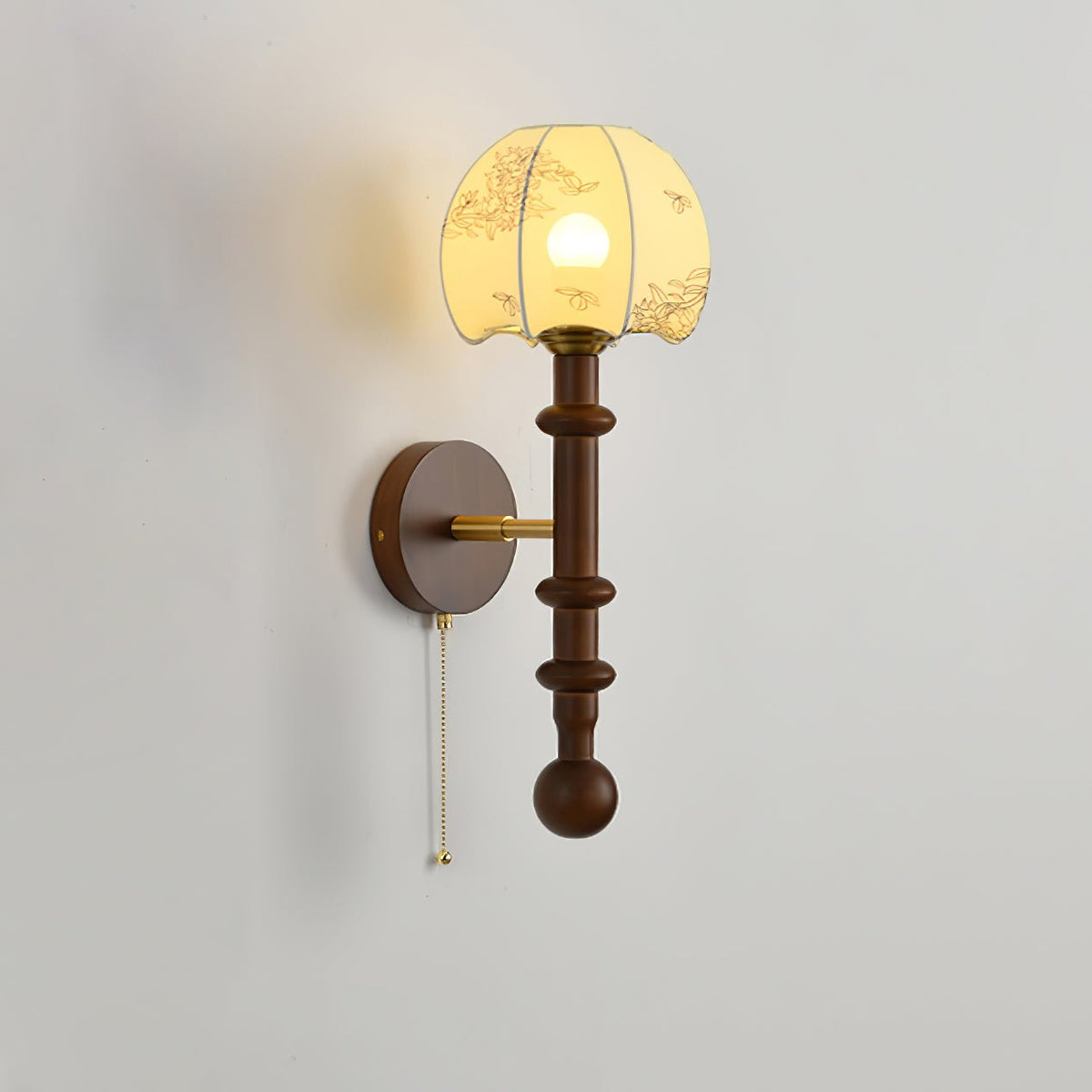 Hilda aplique de pared Roma elegancia de madera