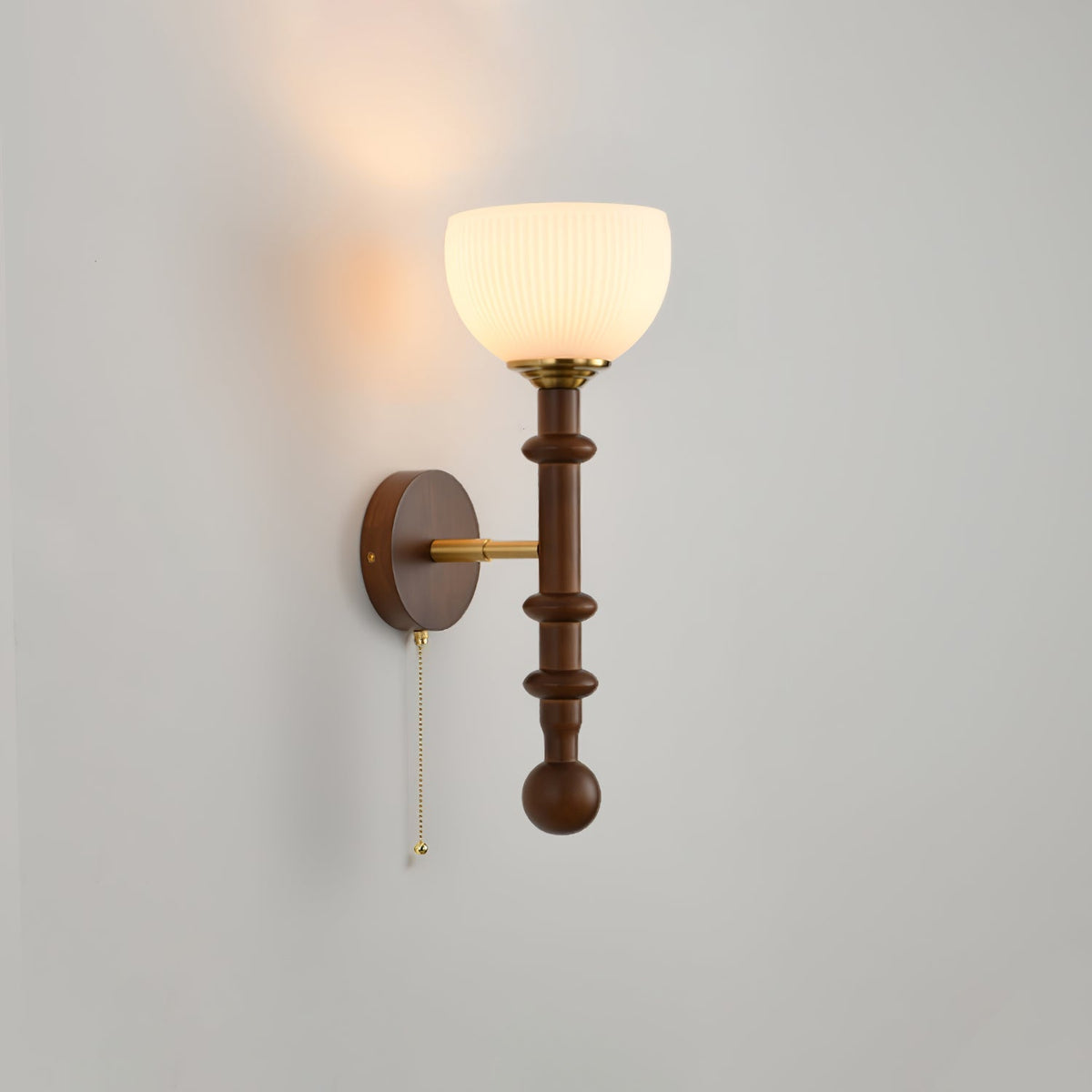 Hilda aplique de pared Roma elegancia de madera