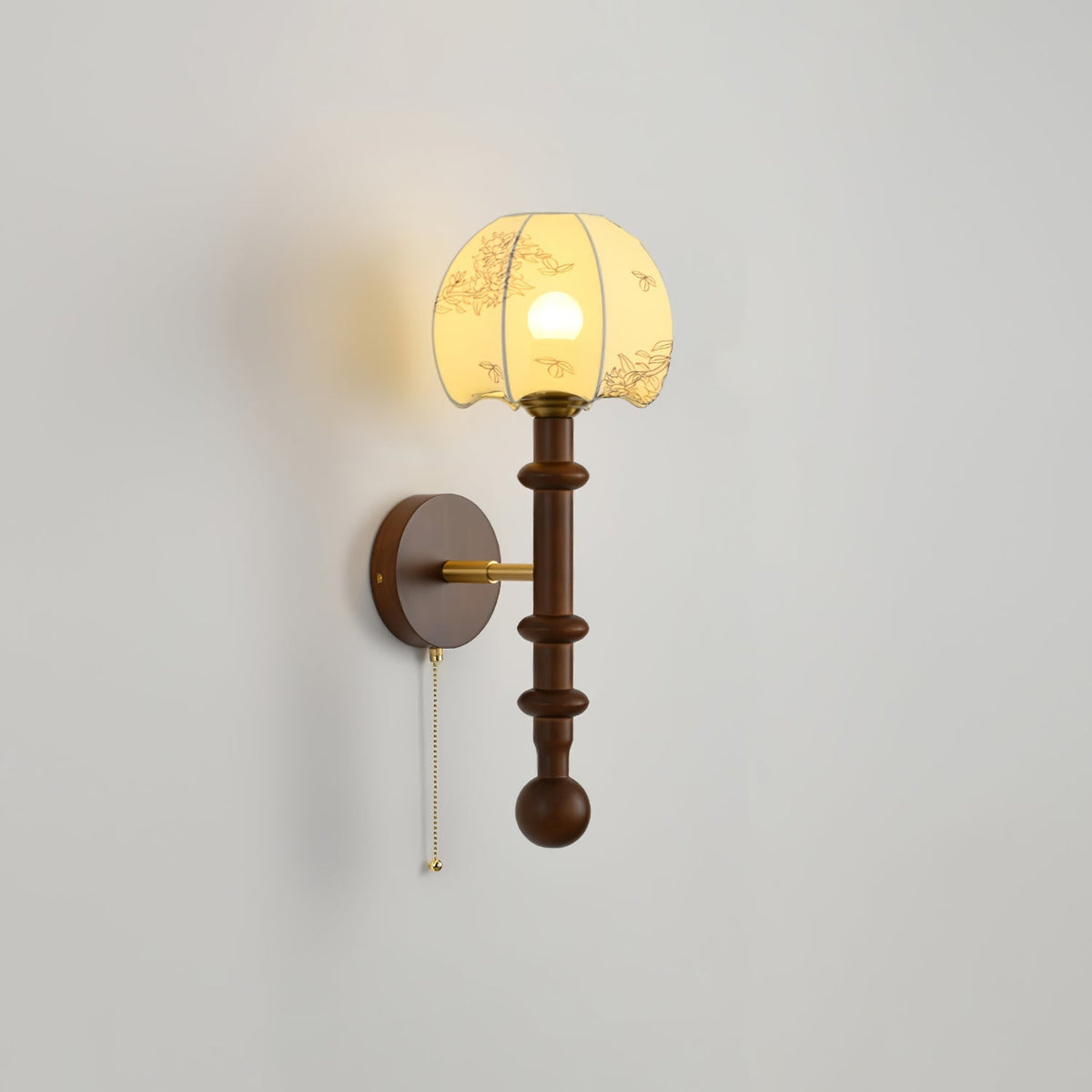 Hilda aplique de pared Roma elegancia de madera