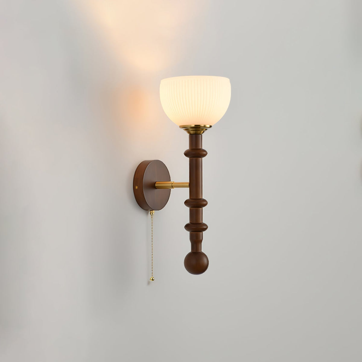 Hilda aplique de pared Roma elegancia de madera