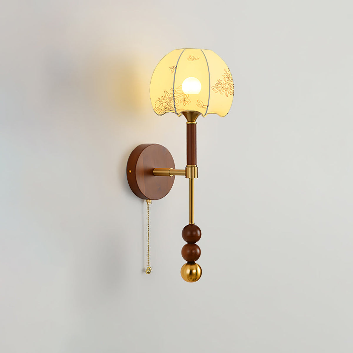 Hilda aplique de pared Roma elegancia de madera