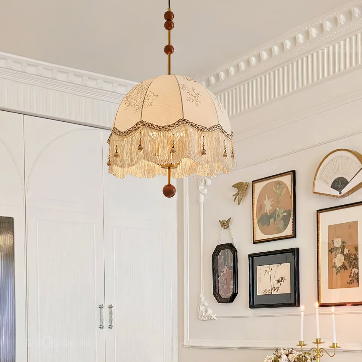 Banell lámpara colgante elegancia Fringe única