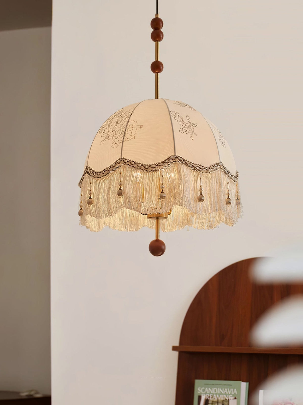 Banell lámpara colgante elegancia Fringe única