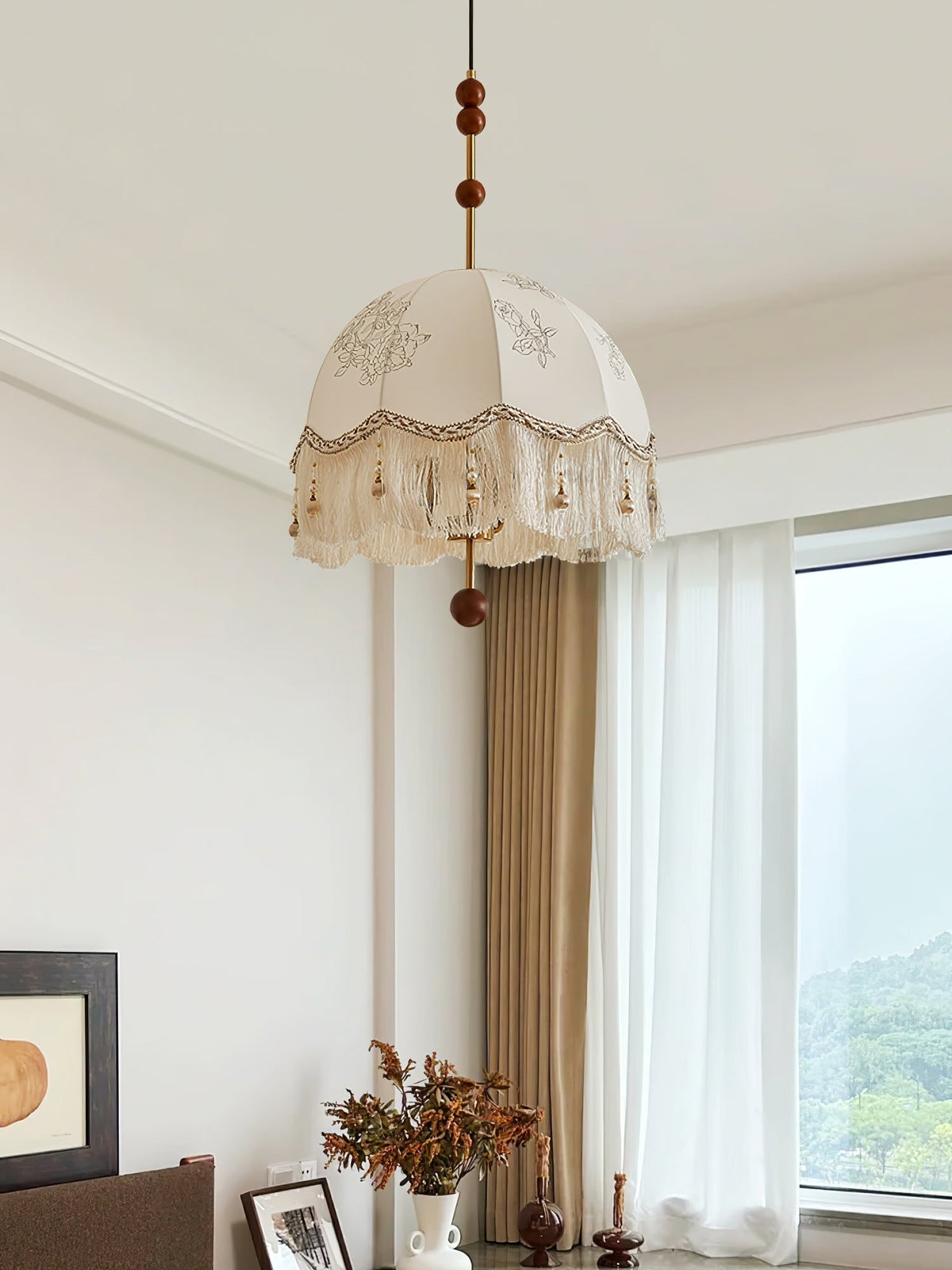Banell lámpara colgante elegancia Fringe única