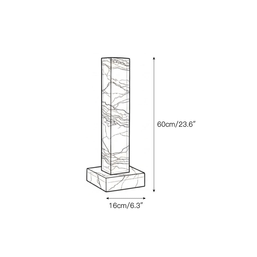 Frozen lámpara de pie de alabastro