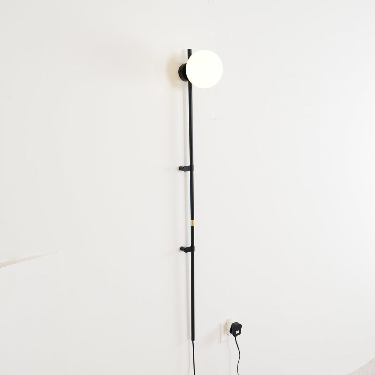 Curaeion aplique de pared moderno minimalista con vidrio y enchufe enchufable