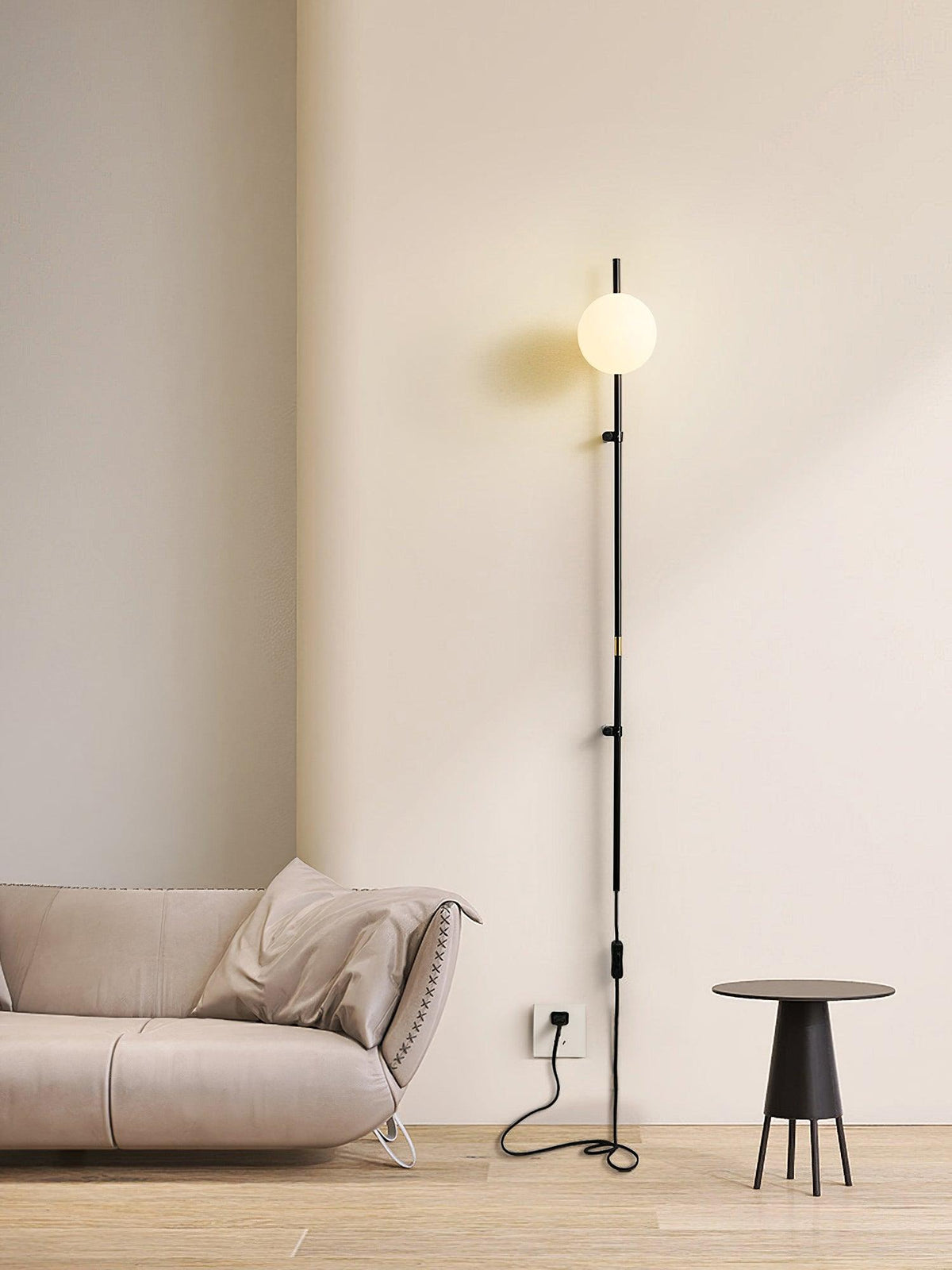 Curaeion aplique de pared moderno minimalista con vidrio y enchufe enchufable
