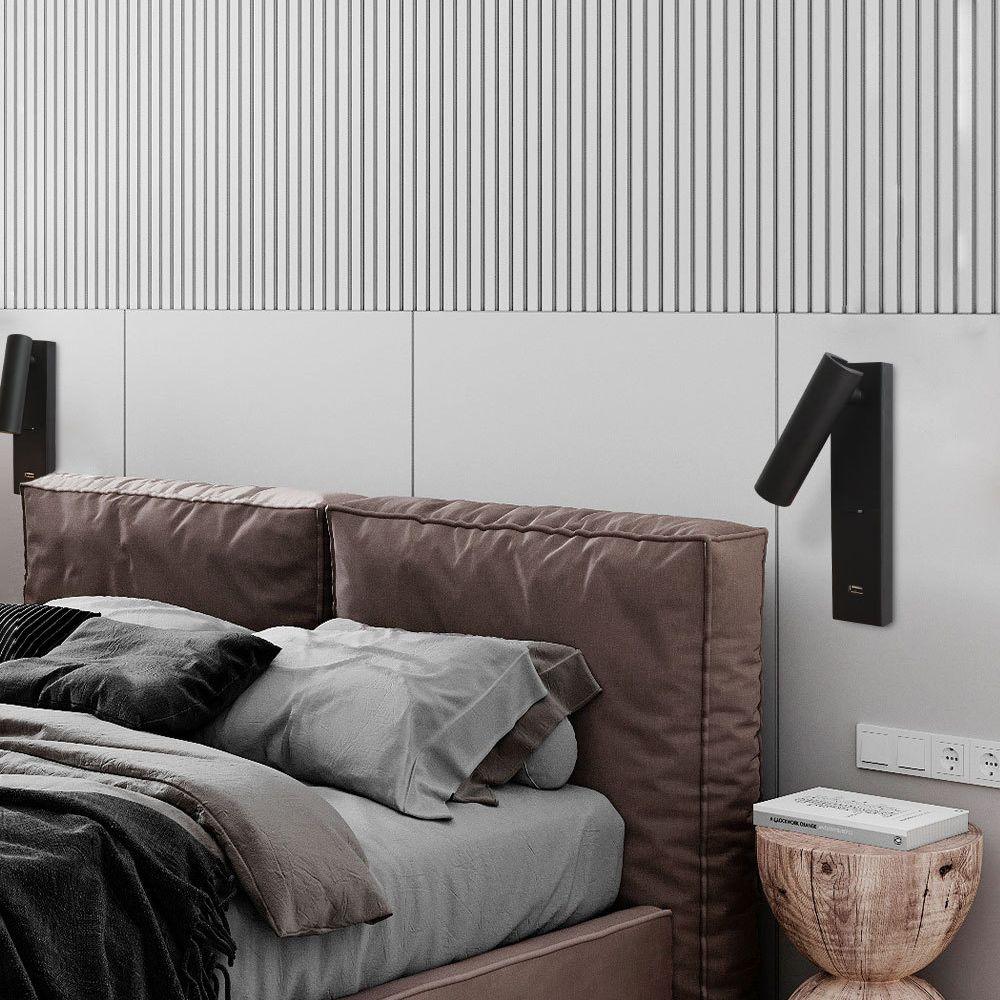 Aare Aplique de pared Minimalista Cabecera USB