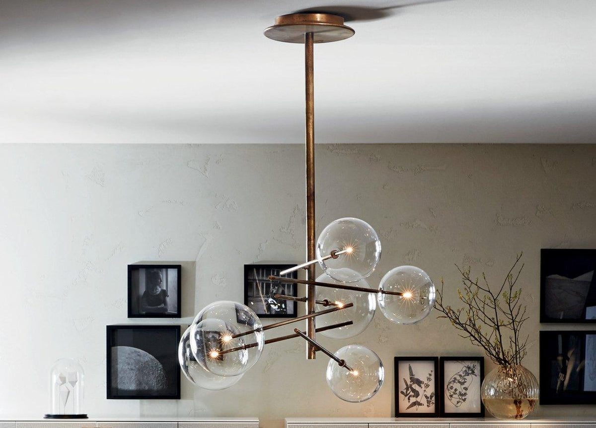 Lustra Lámpara de Araña LED de Cristal Transparente