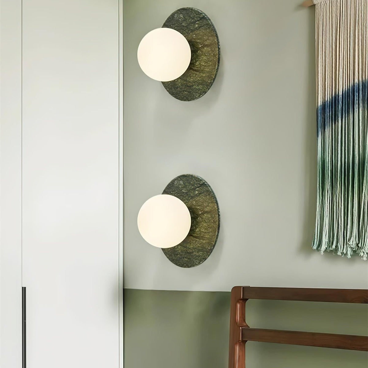Avi Lámpara de Pared Esférica Minimalista de Mármol