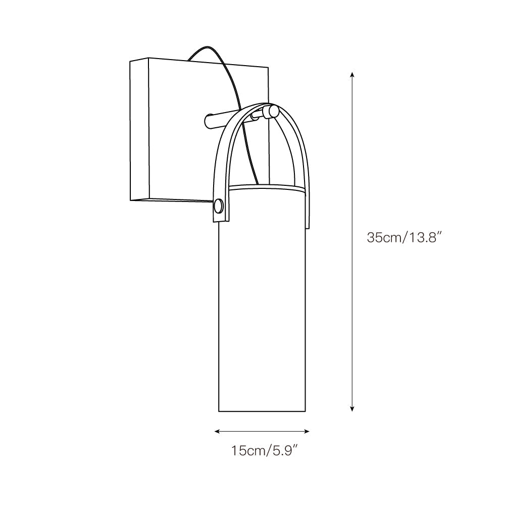 Celaliella aplique de pared con vidrio