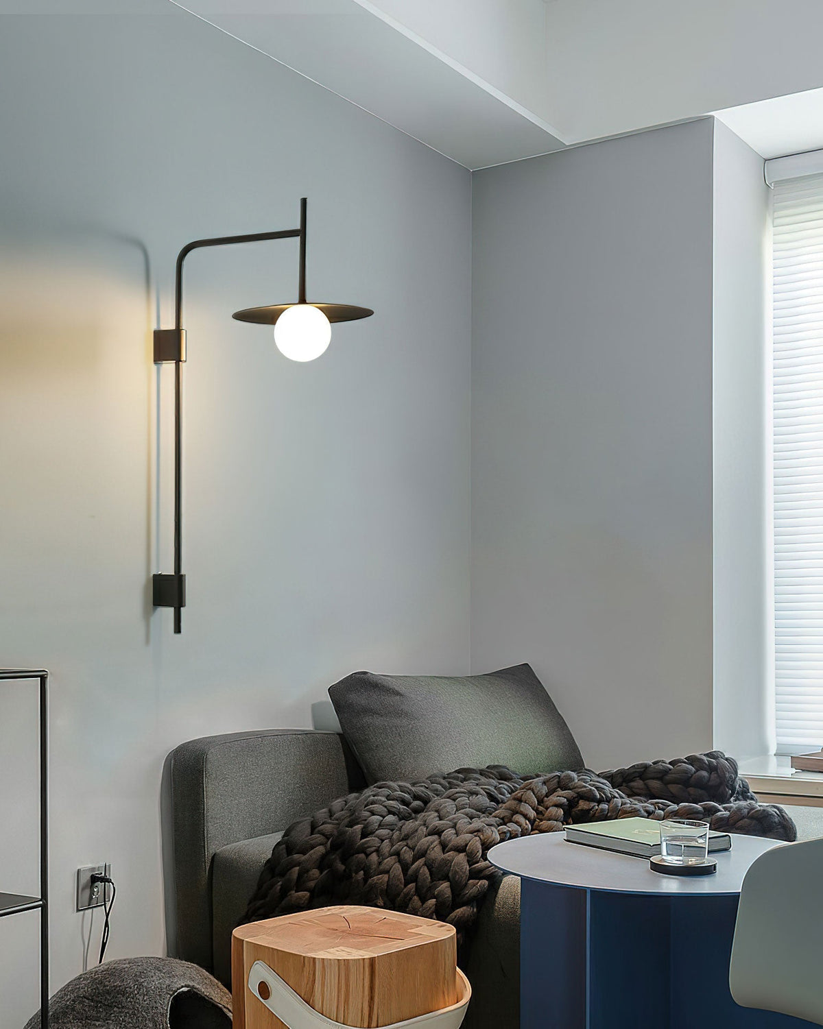 Lioririelle aplique de pared moderno minimalista de vidrio