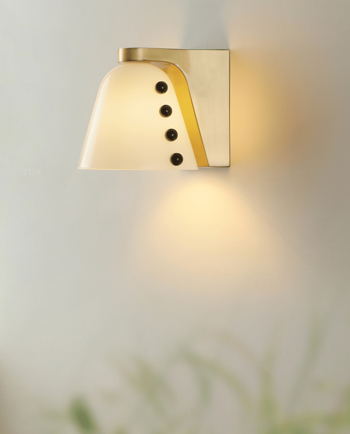 Jude aplique de pared Art Deco de vidrio
