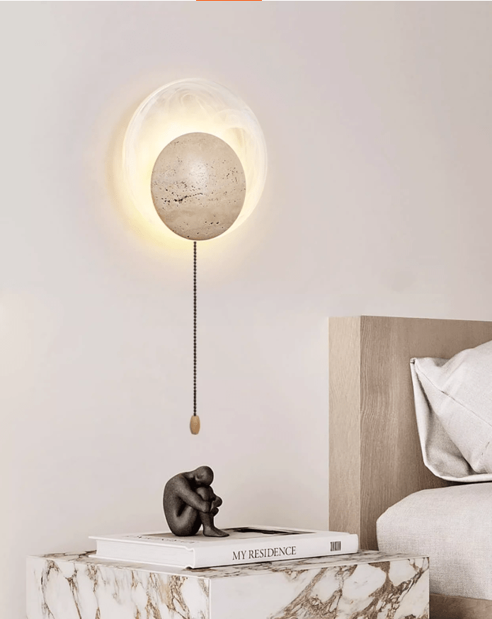 Serinette Orin aplique de pared de travertino