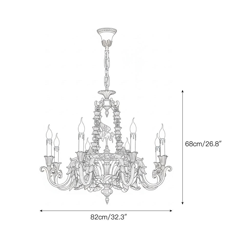 Oriuira lámpara de araña de latón