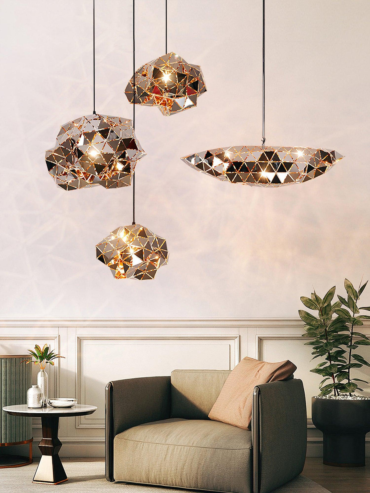 Arix lámpara colgante Premium de panel artístico nórdico