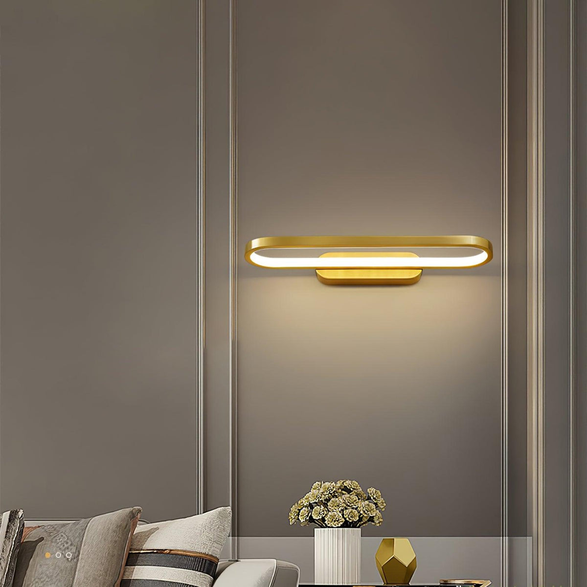 Casaraya aplique de pared moderno minimalista LED de latón