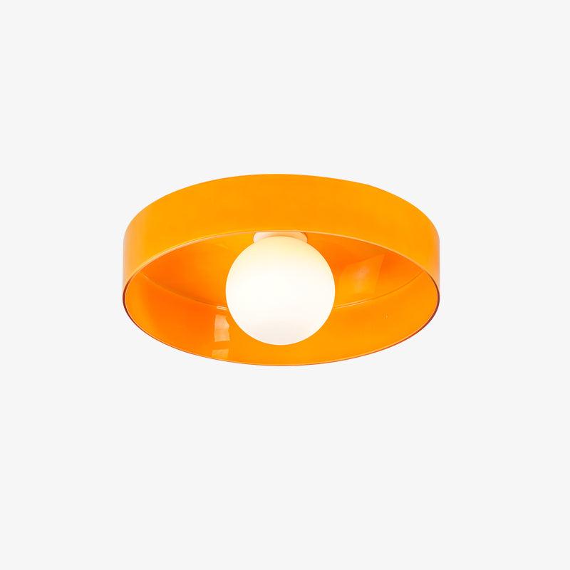 Diroxen lámpara de techo anillo naranja esferasculptórica juguetona