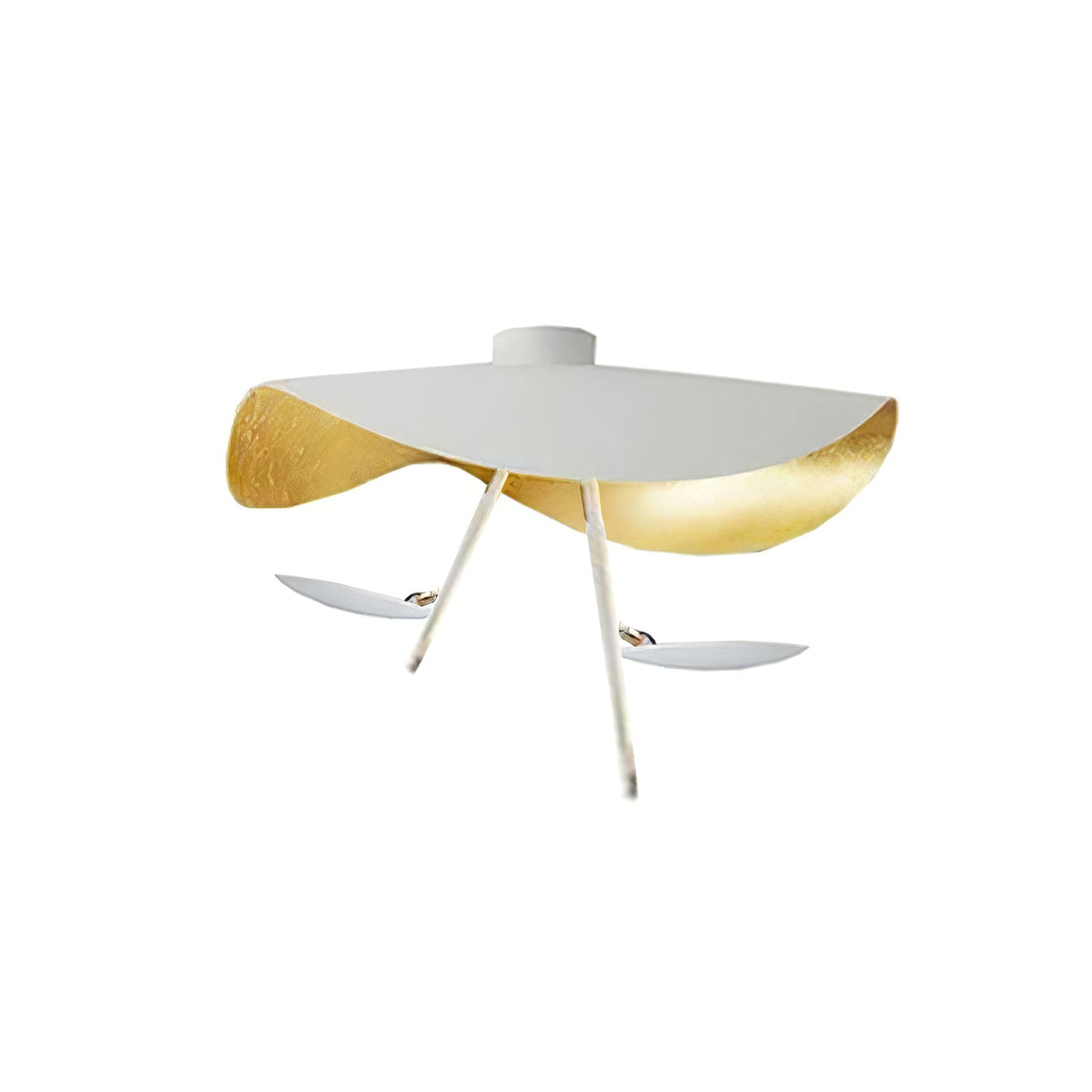 Solenena lámpara de techo Solena con abatidor curvado y interior dorado