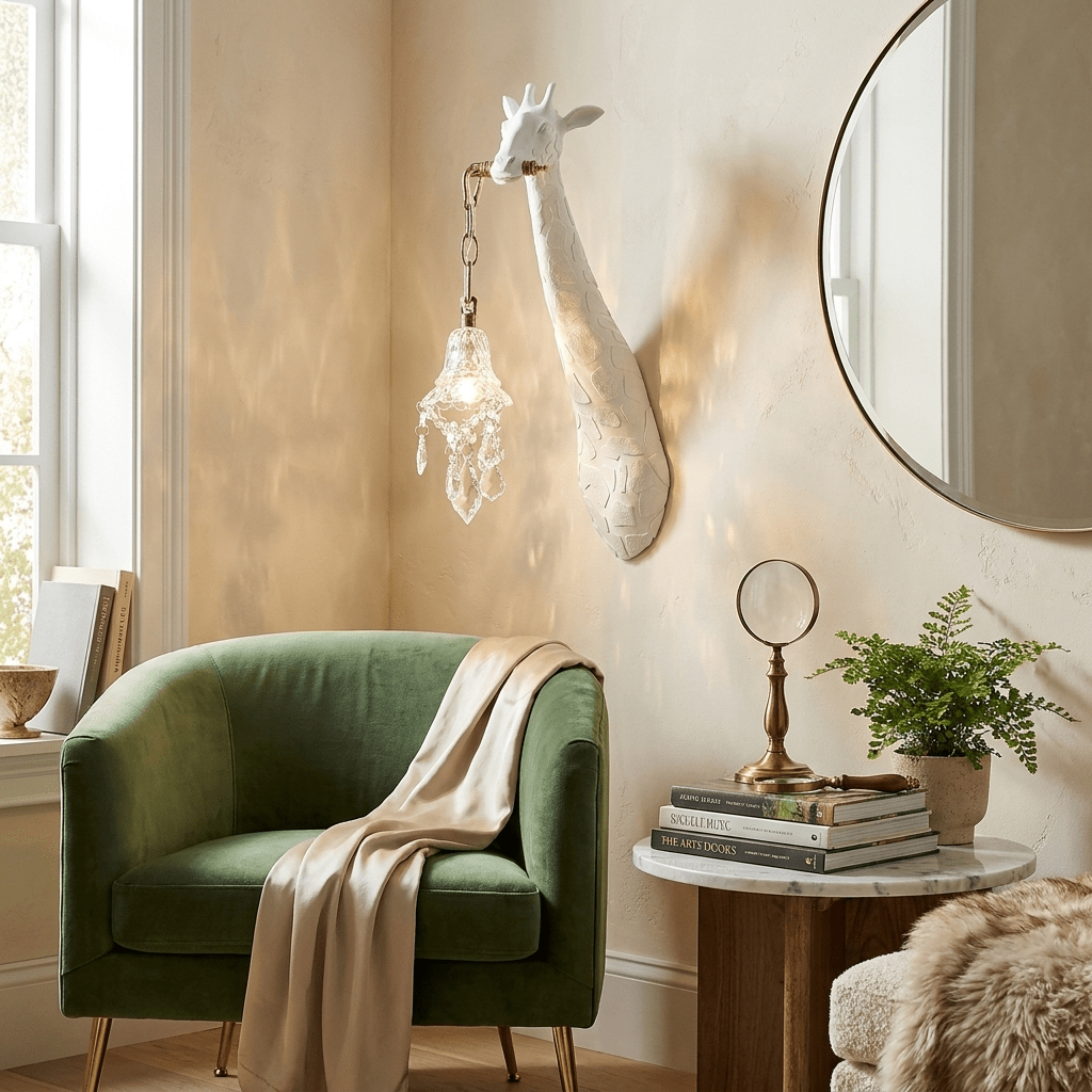 Giselle aplique de pared Giraffe de cristal