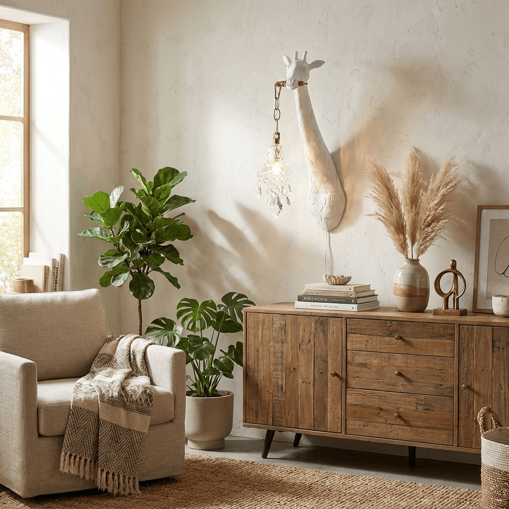 Giselle aplique de pared Giraffe de cristal